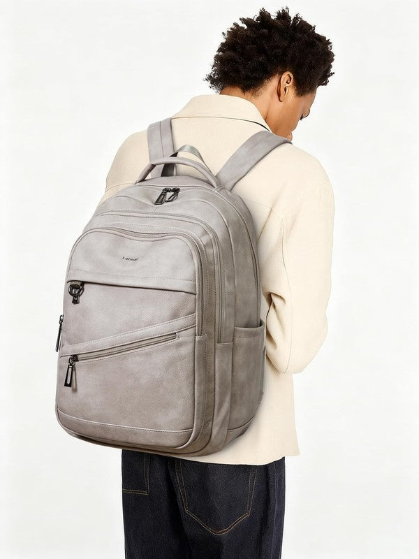 43L Backpack for Women Men - Vegan Leather Backpack Purse Travel Carry-On Bag Co7