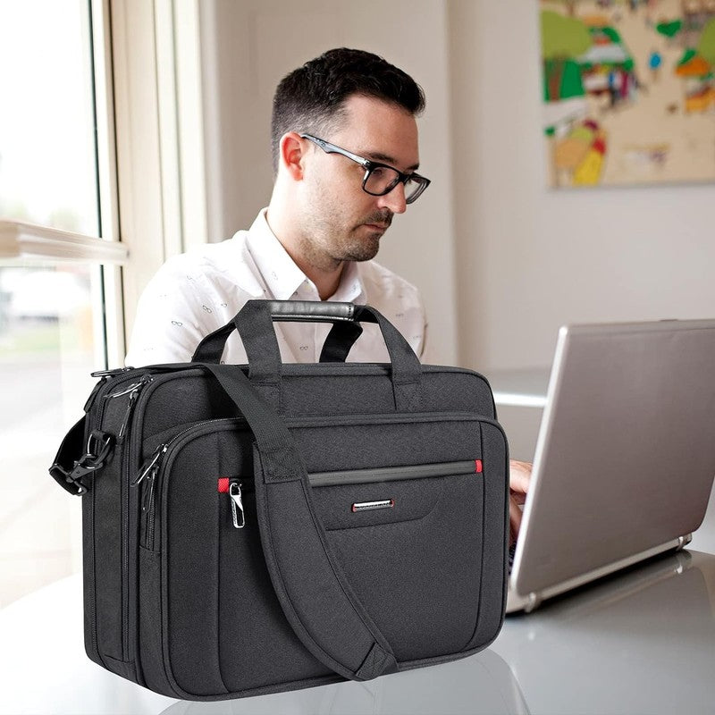 Laptop Briefcase Premium Laptop Case Fits up to 17.3 Inch Business Shoulder Bag 6