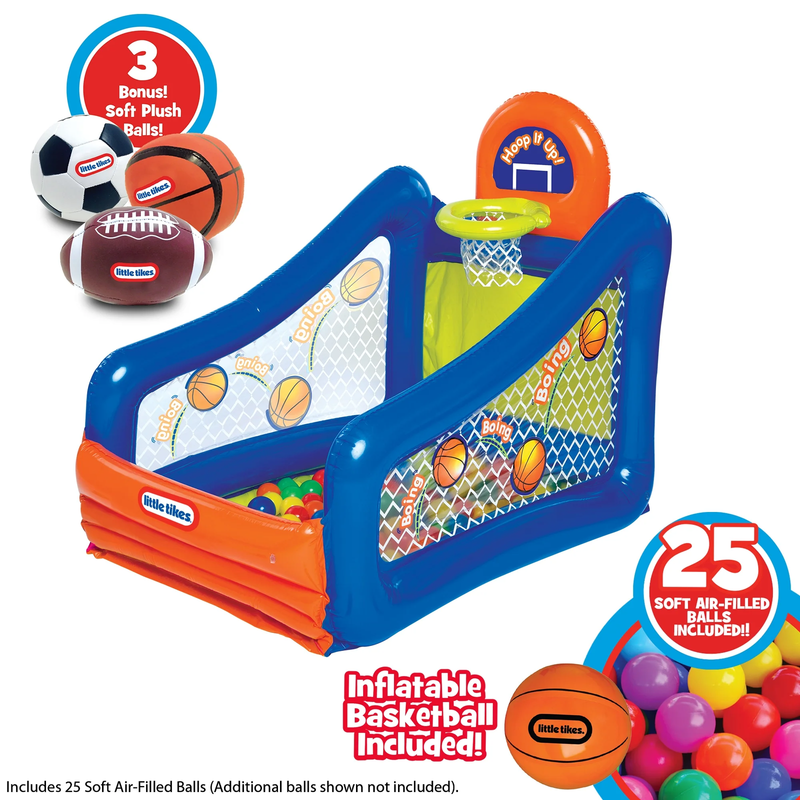 Hoop It Up! 3 in 1 Play Center Sports 25 Ball Pack Indoor Outdoor 3 6 Years8