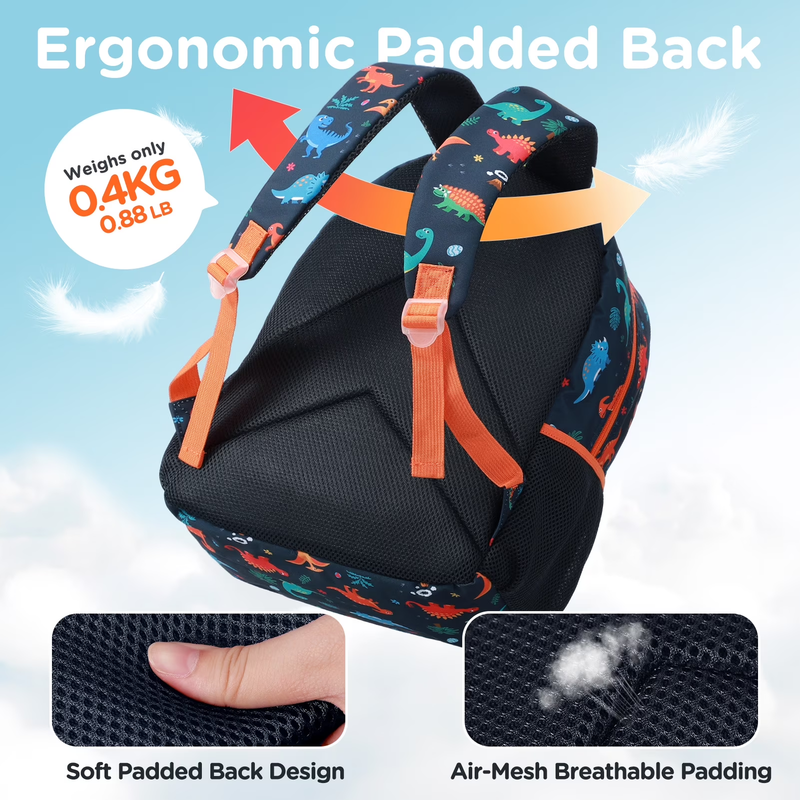 Kids Backpack for Boys, Dinosaur Waterproof Toddler Bookbag for Kids School Back8