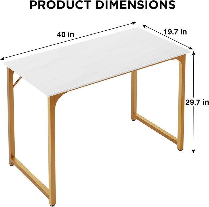 39 Inch Computer Desk Modern Writing Desk, Simple Study Table, Industrial Office5
