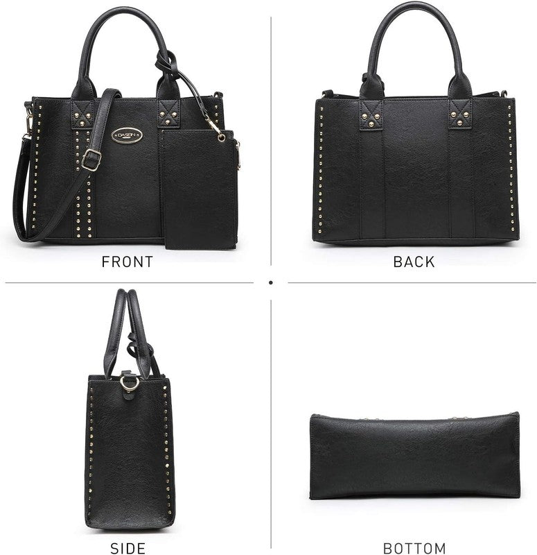 Dasein 3Pc Women’s Handbag Set Tote Satchel Shoulder Top Handle Purse2