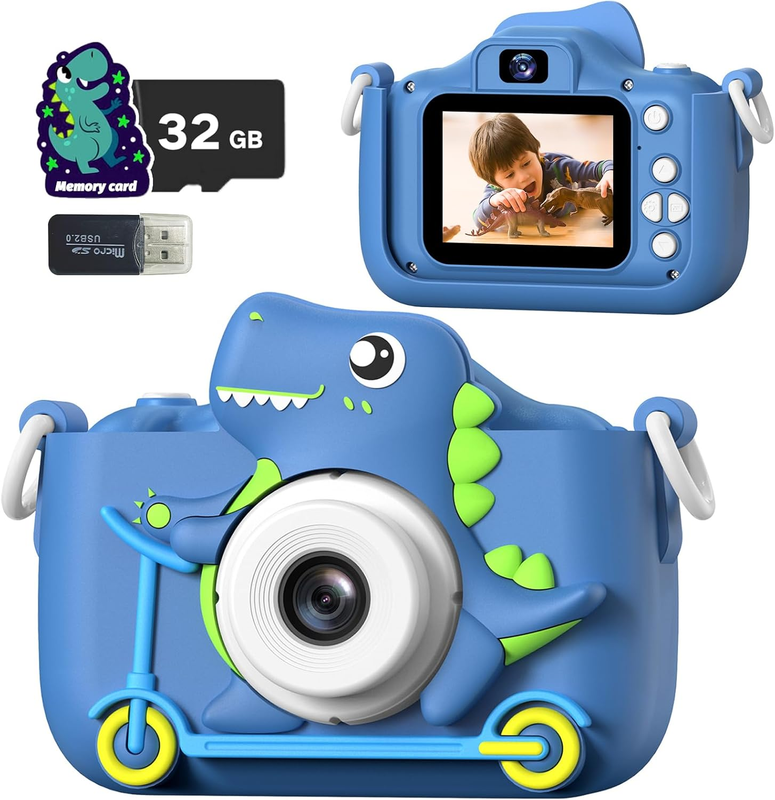 Kids Digital Camera Toy 1080P Video Selfie Gift for Boys & Girls 3 12 Blue8