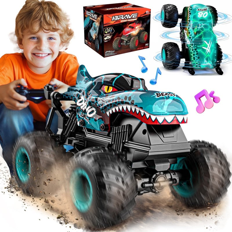 Remote Control Cars for Boys, 1:20 RC Monster Trucks with Lights, All Terrain St11