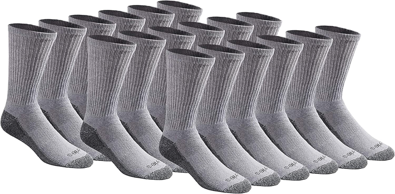 Men’s Dri Tech Crew Socks Moisture Control Work Socks 6 12 18 Pack M XXL10