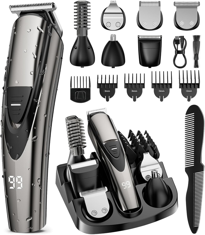 16-in-1 Electric Beard Trimmer for Men - Cordless Grooming Kit10