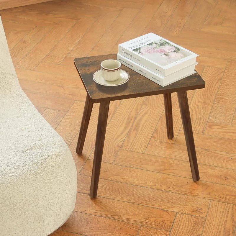 Small Wood Side Table End Table Rustic Brown Nightstand for Bedroom Office2