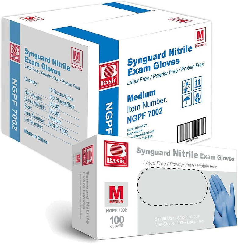 Blue Nitrile Exam Gloves - Latex-Free, Powder-Free, Food-Safe, 1000 Pcs10