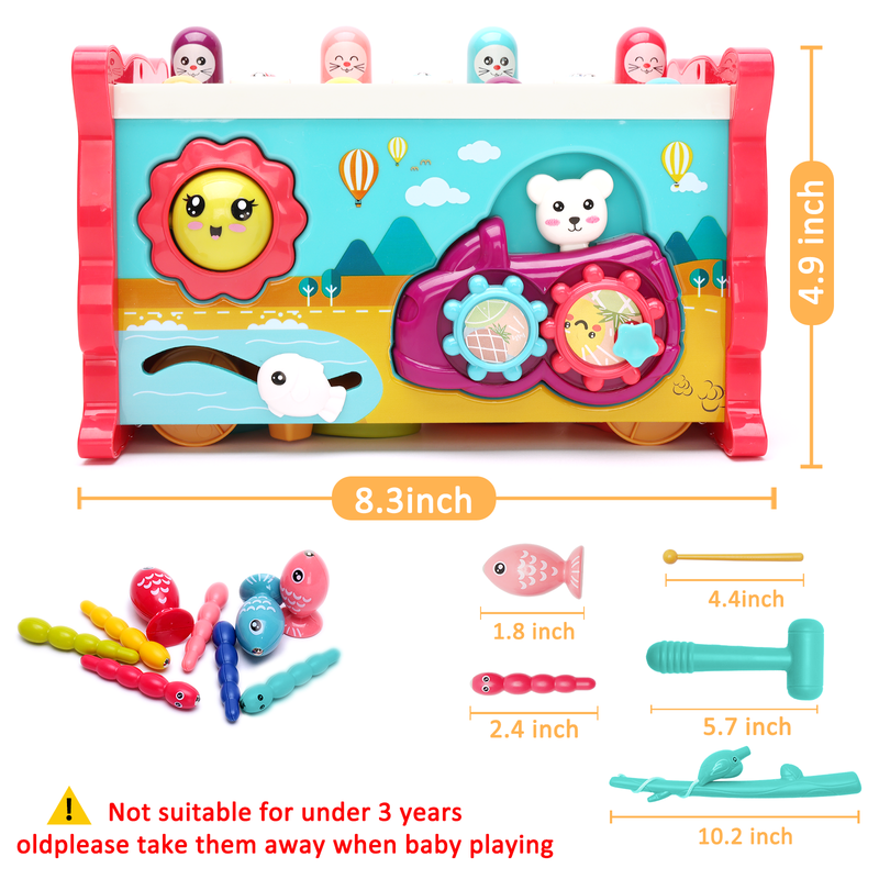 8-in-1 Baby Busy Board Learning Toys Educational Gift for Toddlers Ages 1-39