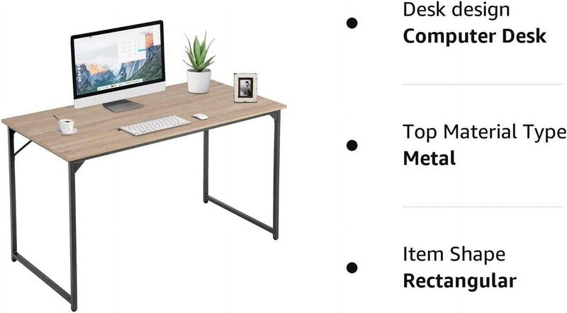47 Inch Computer Desk Modern Writing Desk for Adults,Nature2