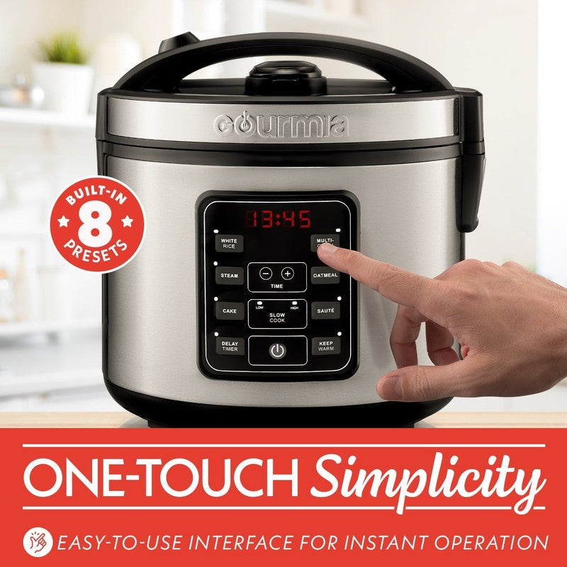 5 Qt Rice Cooker & Steamer, 20 Cup Cooked (10 Cup Uncooked) Stainless Steel3