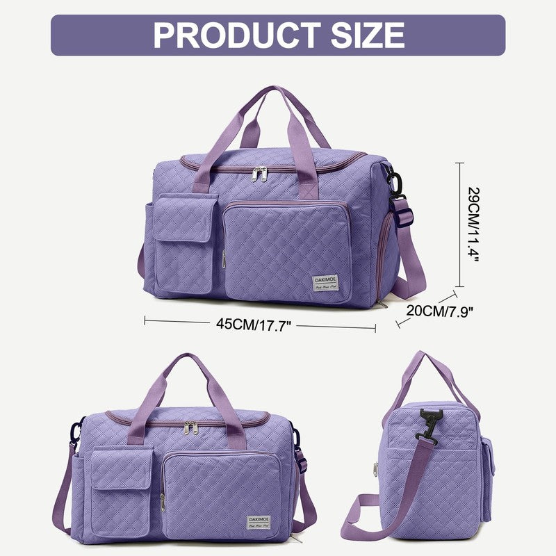 Travel Duffle Bag for Women Men, Weekender Overnight Bags Carry on Gym Bag with2