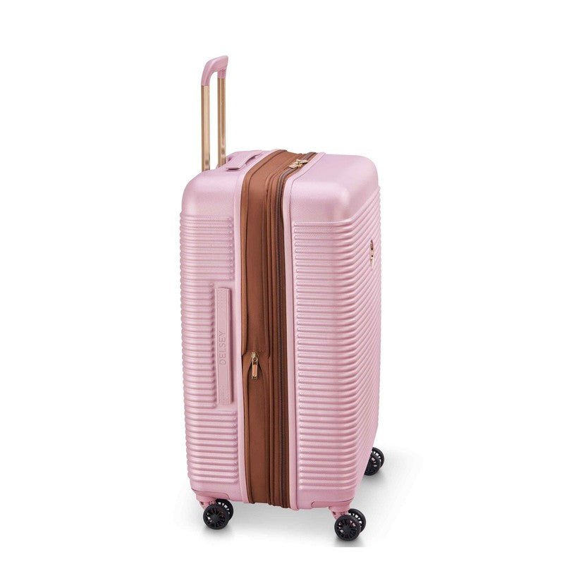 Freestyle 24" Medium Checked Expandable Spinner Luggage, Peony3