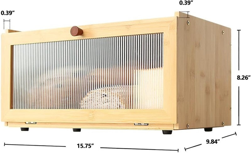 Bamboo Bread Box Large Capacity Farmhouse Bread Storage Container with Window6