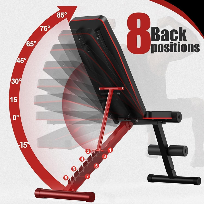 Weight Bench Press 800LB Adjustable Foldable Incline Home Gym Workout Bench1