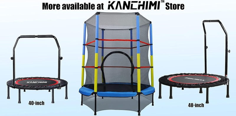Folding Mini Rebounder Trampoline with Handle, 330Lbs Max Load, 40"-48"7