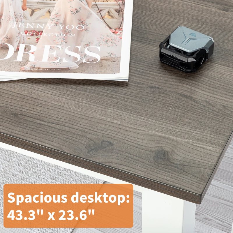 43.3in Wood Computer Desk Laptop Study Table Workstation Home Office Furniture3