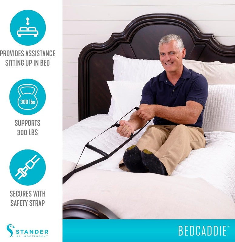 Bedcaddie, Pull-Up Assist Bed-Ladder with Non-Slip Handles for Adults, Seniors, 2