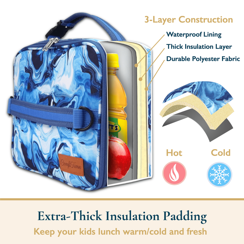 Lunch Bag for Kids – Insulated Lunch Box for Girls and Boys, Cute Reusable Coole6