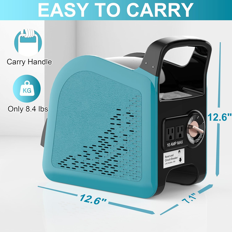 Portable High Velocity Blower Fan 3 Speed Air Mover 185° Utility Floor Fan Blue1