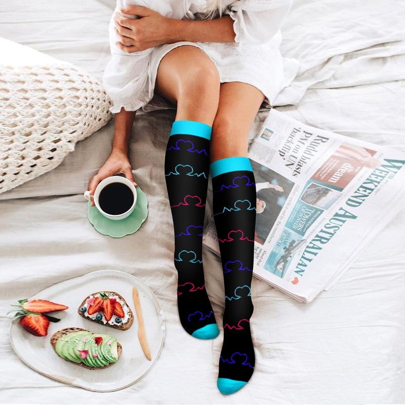 6 Pack Copper Compression Socks for Women and Men Circulation-Best Support for M2