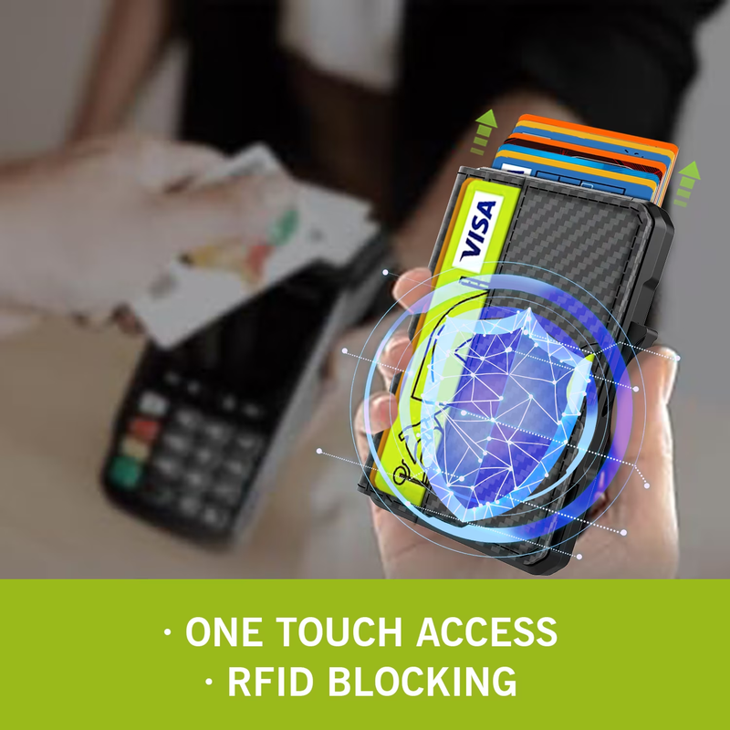 Wallet for Men, Mens Wallet Minimalist Slim Wallet, RFID Blocking Smart Pop up W3