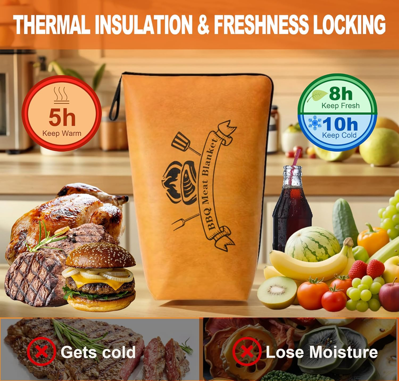 BBQ Blanket for Resting Meat, Heavy-Duty Waterproof Smoker Blanket for Briskets 3