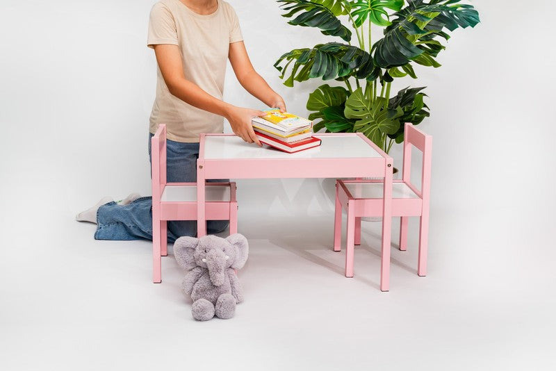 Child 3-Piece Table and Chairs Set, in Blush Rose Age Group 1 to 5 Years Old7