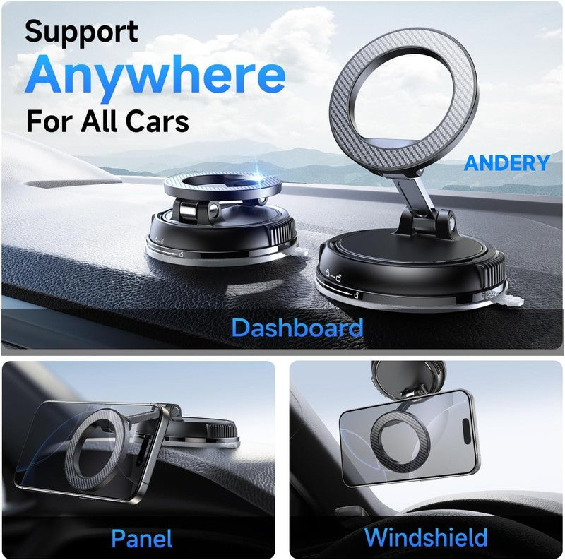 MagSafe Car Phone Holder 360 Adjustable Strong Suction Magnetic Mount1
