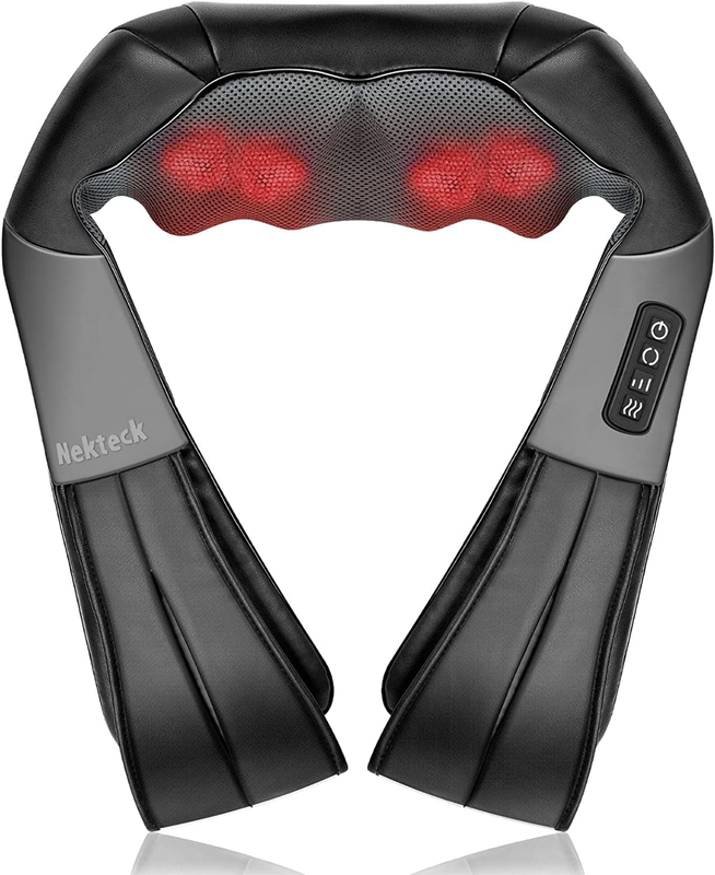 Shiatsu Neck Massager for Pain Relief Deep Tissue with Heat, 3D Kneading Massage10
