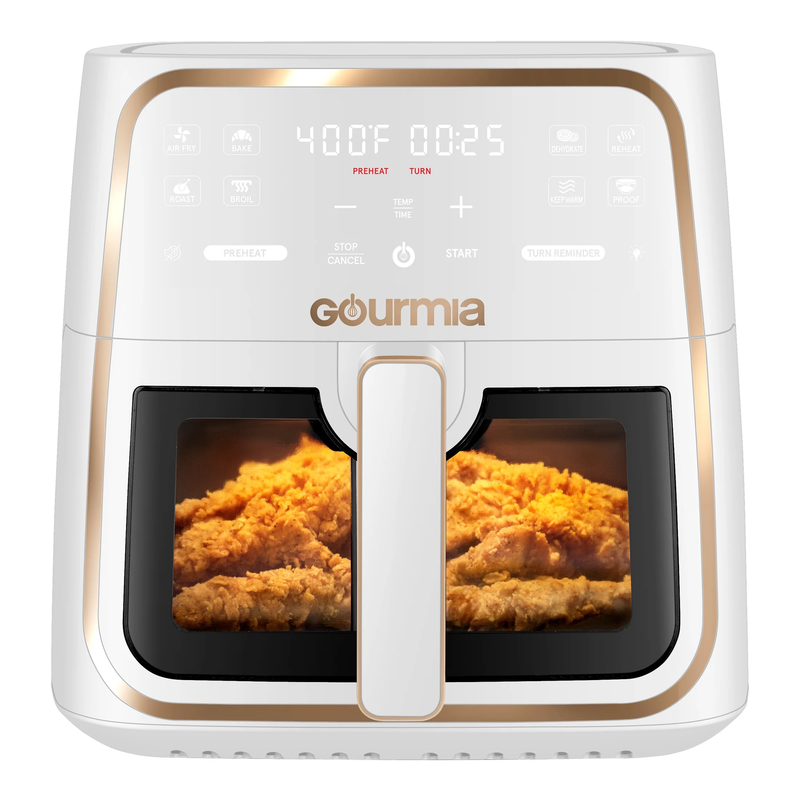 8 Quart Digital Window Air Fryer, with 8 One Touch Functions, White4