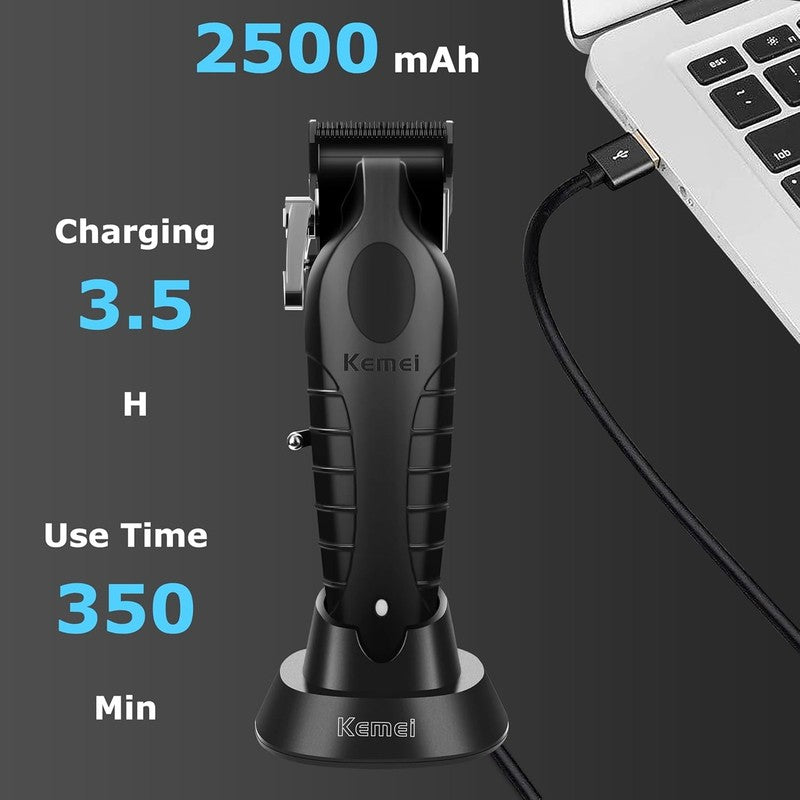 Professional Hair Clippers Cordless T Blade Trimmer USB Rechargeable Black3