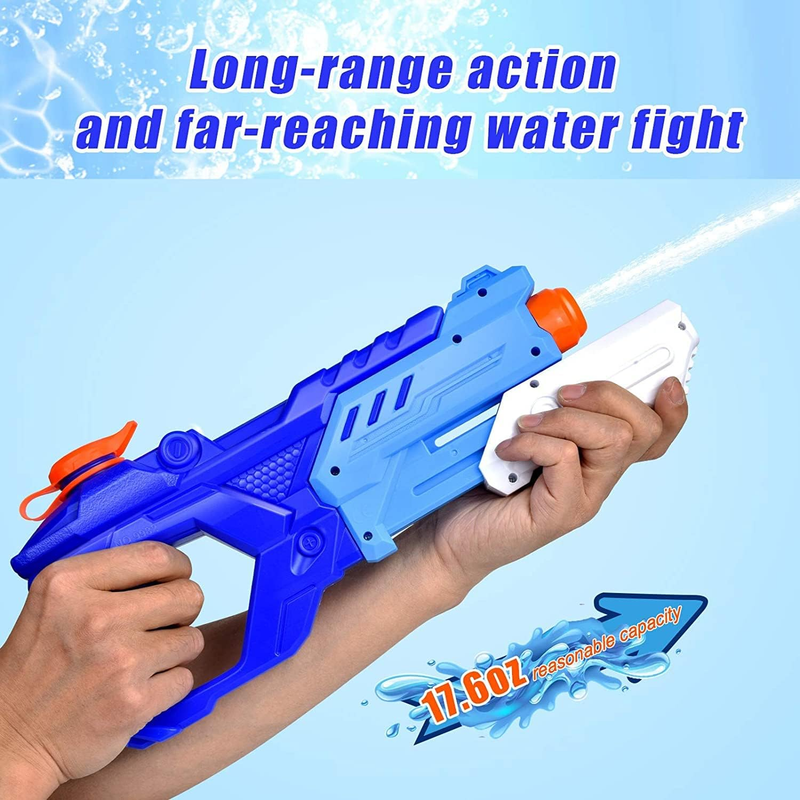 3 Pack Water Guns 600CC Super Blaster Soaker Pool Beach Outdoor Toy Blue2