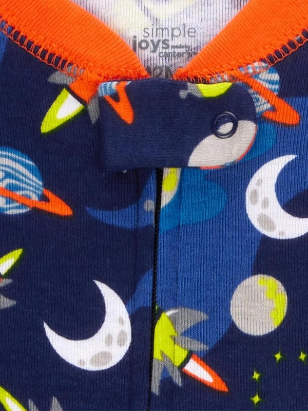Baby Boys 3 Pack Snug Fit Footless Cotton Pajamas2