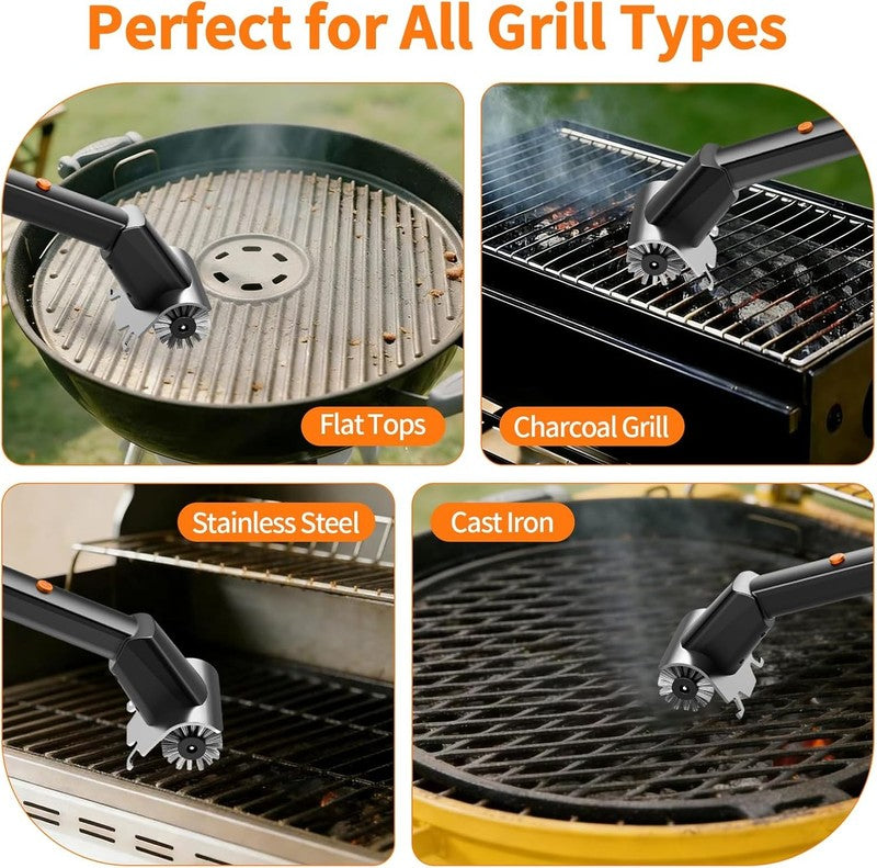 Rechargeable Electric BBQ Grill Brush, 2600Mah Battery, 2-Speed Power, LED Light6