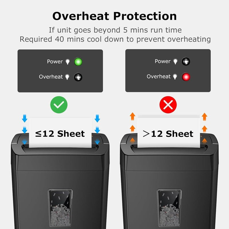 Paper Shredder, 5.5 Gal Home Office Shredder for Paper3