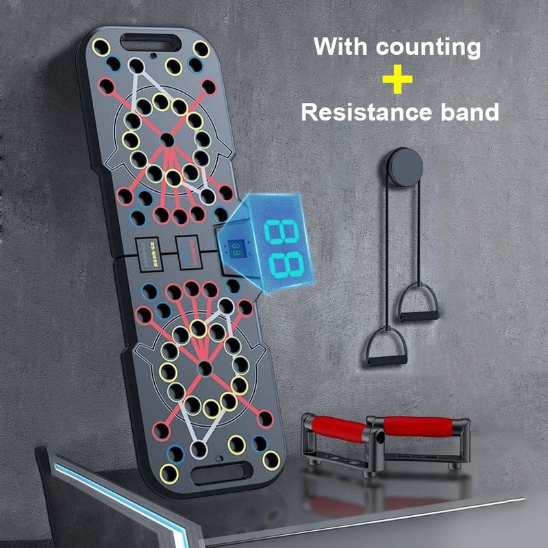 Push up Board with Smart Count,Multi Function 60 in 1 Push up Bar (Foldable & Po2