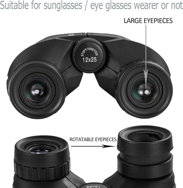 12x25 Compact Binoculars Waterproof High Power Bird Watching Travel2