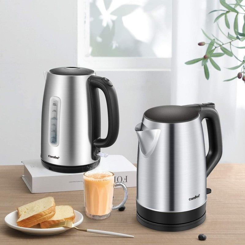 1.7L Stainless Steel Electric Kettle with LED Light & Auto Shut Off, 1500W7