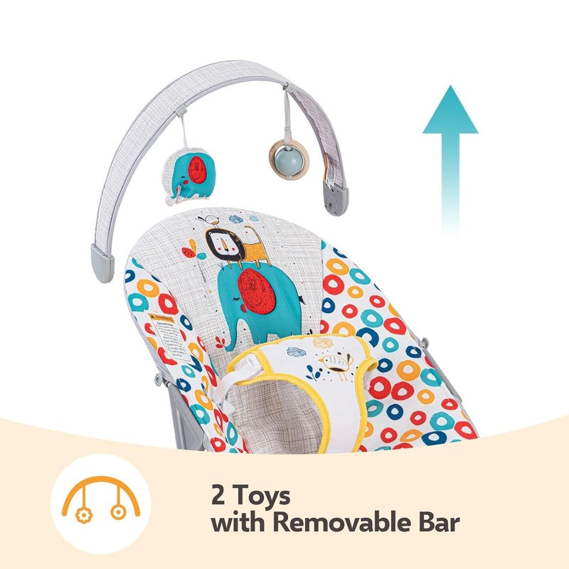 Baby Bouncer Infant Seat w/ Music Portable Adjustable 0 6M 6 20lbs4
