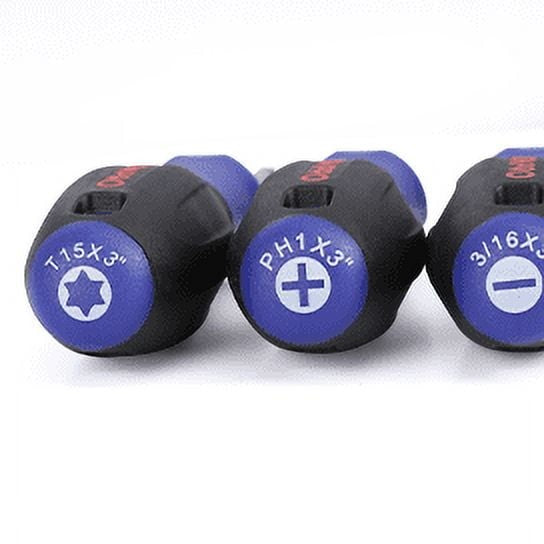 6Pc Magnetic Screwdriver Set CR V Phillips Slotted Torx Non Slip Handle w/ Rack7