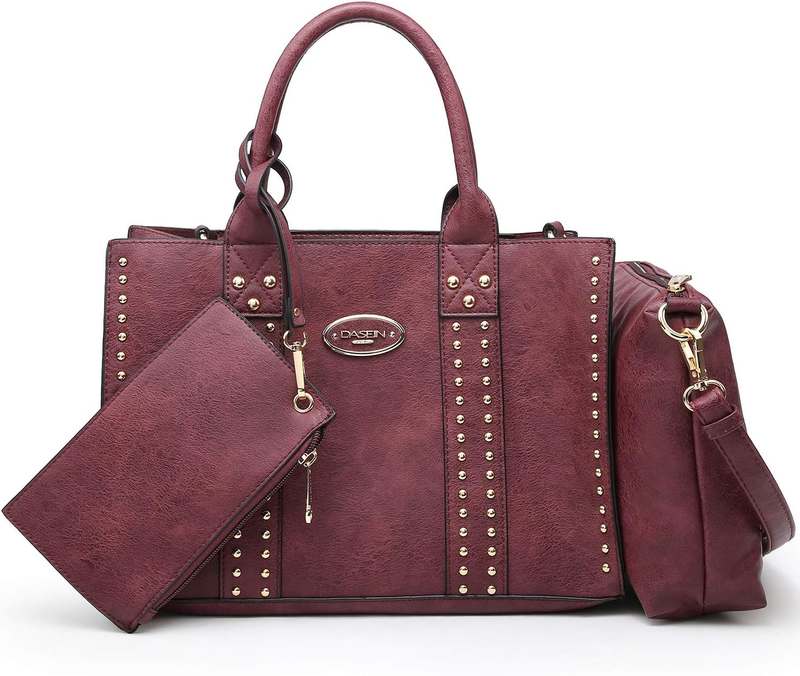 3Pc Women’s Handbag Set Tote Satchel Shoulder Top Handle Purse Wallet10