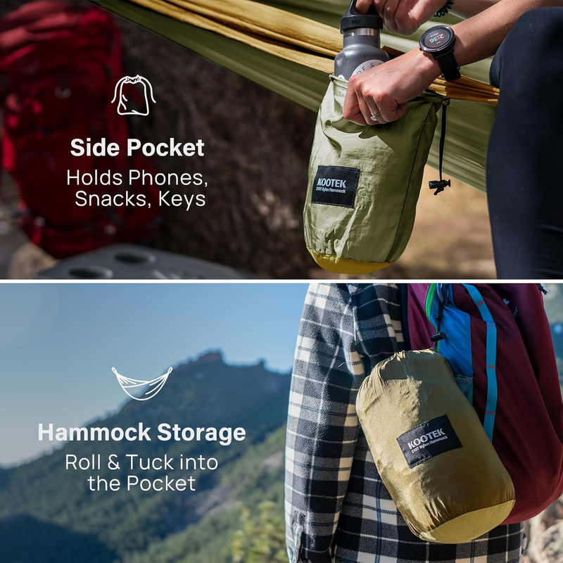 Portable Camping Hammock w/ Tree Straps & Carry Bag Outdoor Travel Hiking2