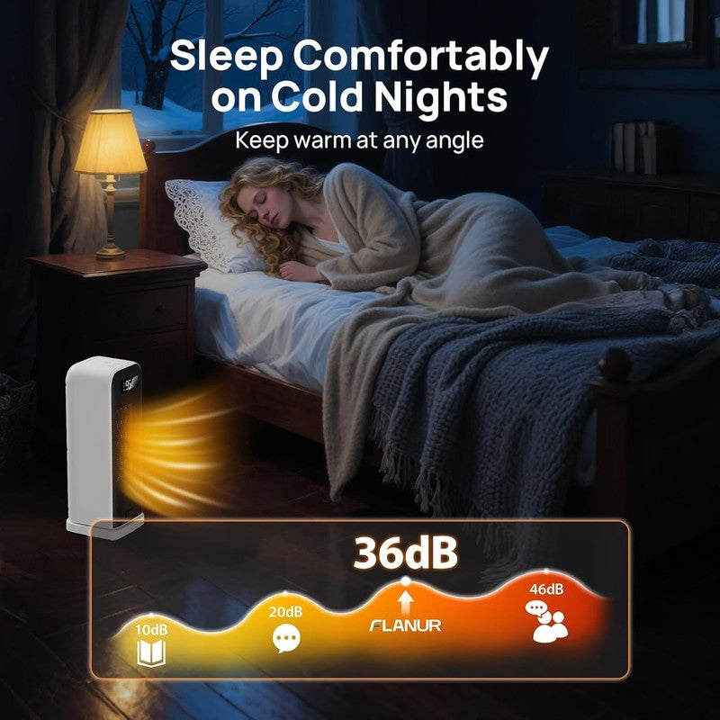 Smart 1500W Portable Electric Space Heater WiFi Thermostat Timer 4 Modes White5