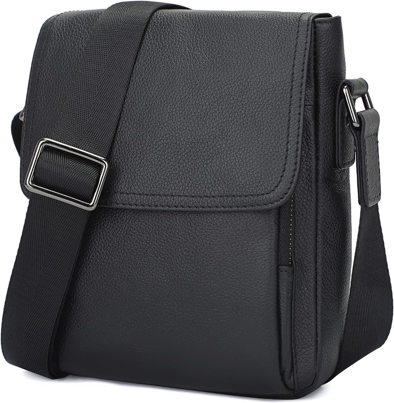 Leather Messenger Crossbody Bag Men Work Business Casual Adjustable Stra8
