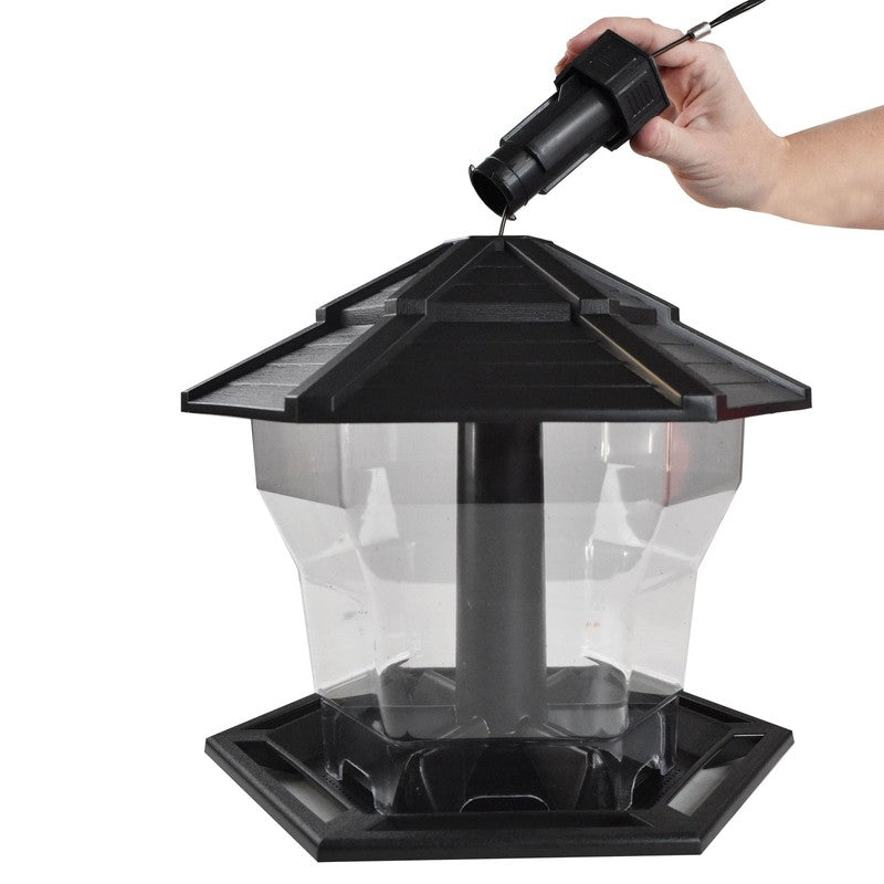 Earth Smart Black Recycled Plastic Hopper Bird Feeder, 6 lb Capacity, 11.5" Tall3