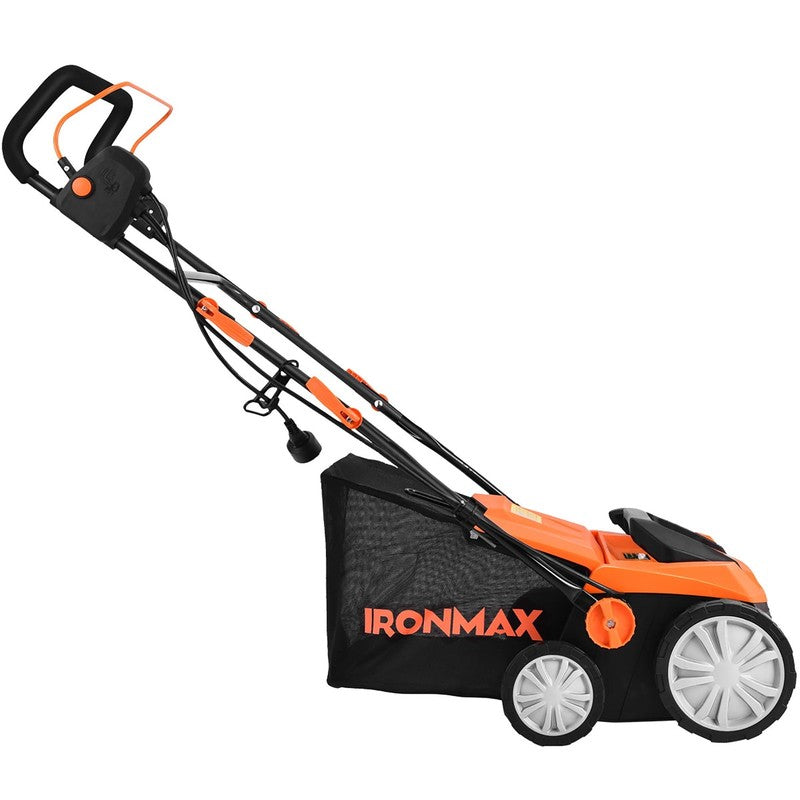 Ironmax 15" Electric Lawn Dethatcher – 13Amp Corded Scarifier with 50L Collectio11