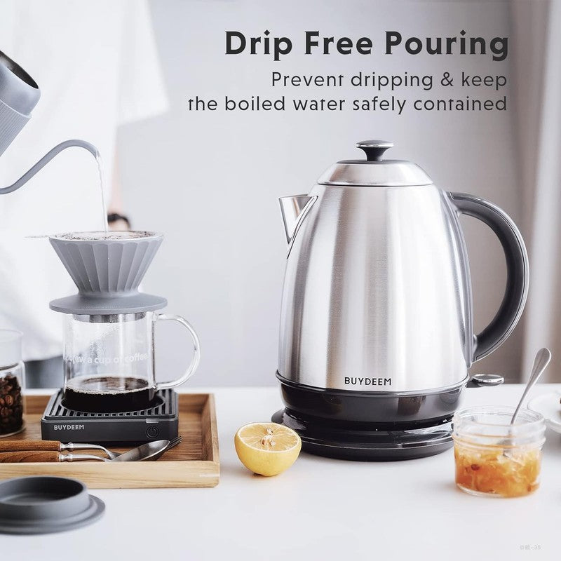 Electric Kettle 1.7L 1440W Stainless Steel Cordless Auto Shut Off Arctic Silver3