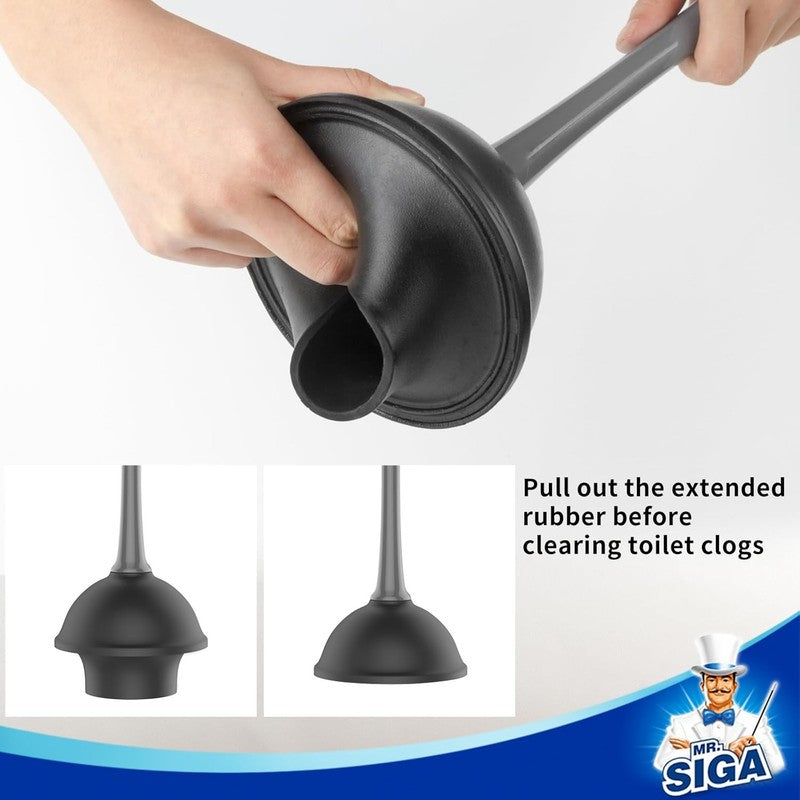 Toilet Plunger and Bowl Brush Combo for Bathroom Cleaning, Gray, 1 Set2