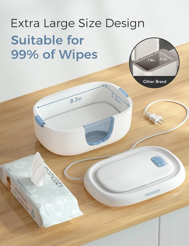 Baby Wipe Warmer 4 Temp Modes Fast Heating Night Light Blue5
